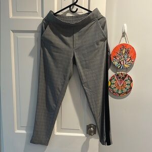 Chic Gray Plaid Pants